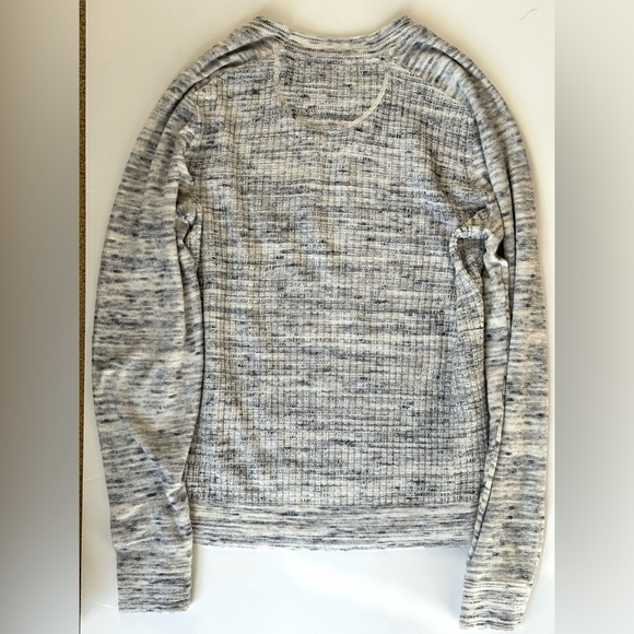 Borgo28 Cotton Cashmere Wool Blue & White Marled Crewneck Sweater Size Medium - Picture 10 of 10